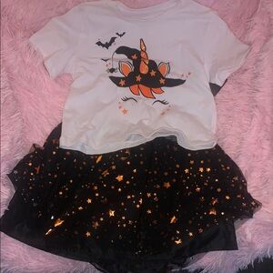 Cat & Jack Halloween Unicorn Witch Set - White and Black